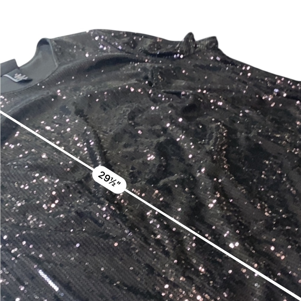 Maggie Barnes Black Sequin Mini Dress - Picture 7 of 8